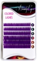 Фиолетовые (Purple) ресницы Beauty Eyes, 6 лент, 8-13 D 0.10