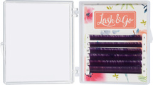 Фиолетовые ресницы Lash&Go, миксы, 6 линий C 0.07 7-12 мм