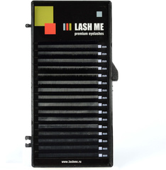 Черные ресницы LASH ME, 16 линий, микс CC 0.10 8-12(разбитая коробка) 0