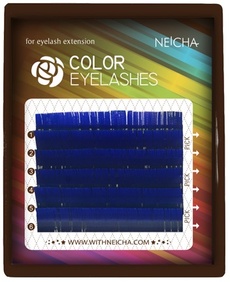 Цветные ресницы NEICHA MINI MIX Blue (синий) C 0.10 9-13 0