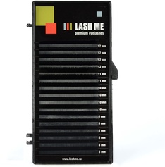 Черные ресницы LASH ME, 16 линий, L+ 0.07 8-14 0