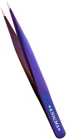 Пинцет прямой с ручной заточкой extra-sharp ENIGMA (purple metallic) 0