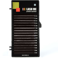 Коричневые ресницы LASH ME mix 8-14 L 0.10 0